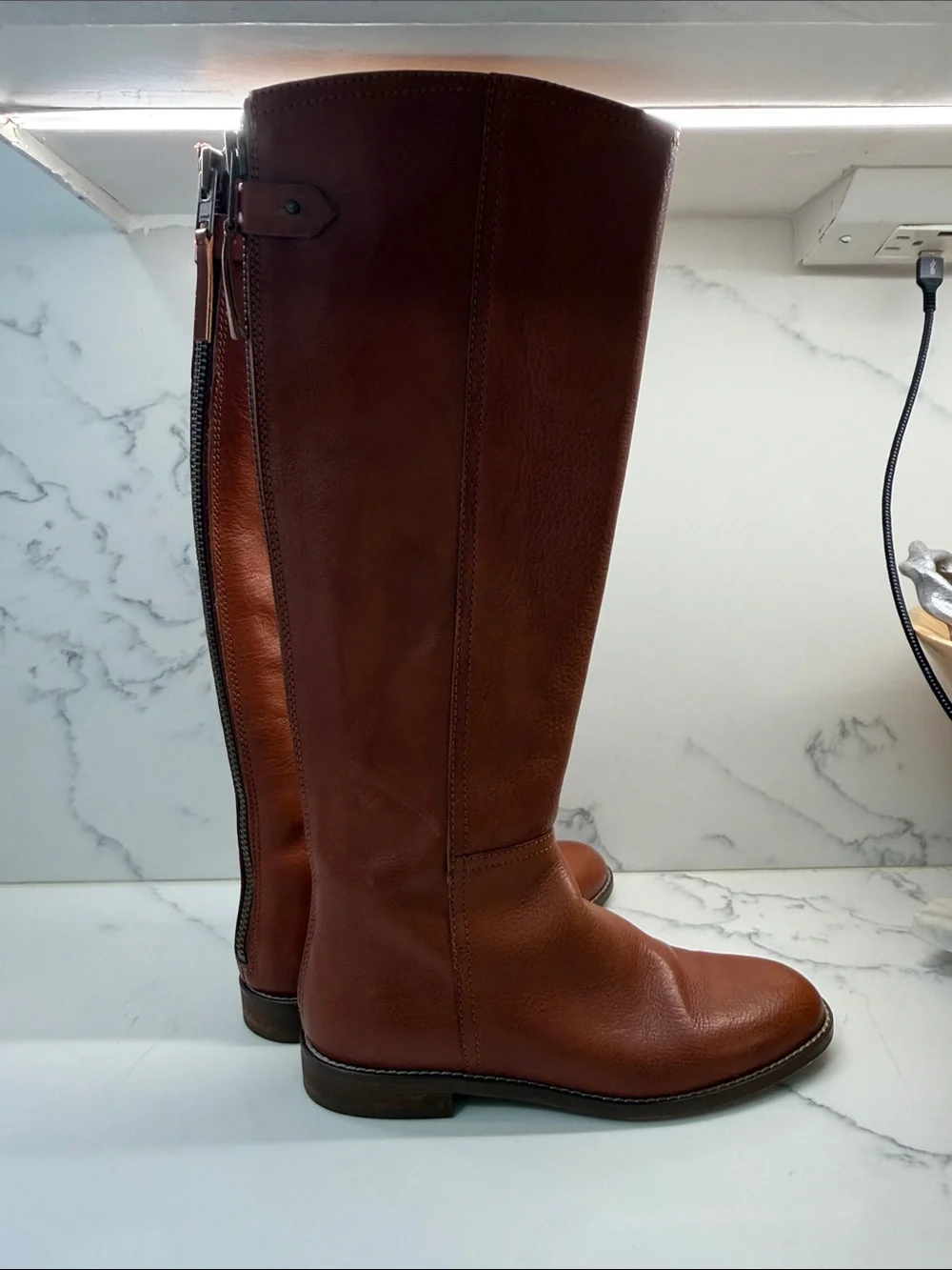 Madewell Cognac Leather Boots